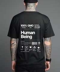 HUMAN BARCODE - Oversized Backprint Tshirt