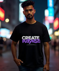 CREATE MIRACLE – Ovesized Typographic Unisex Tshirt