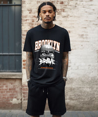 BROOKLYNN BRAVE - Oversized Unisex Streetwear Tshirt