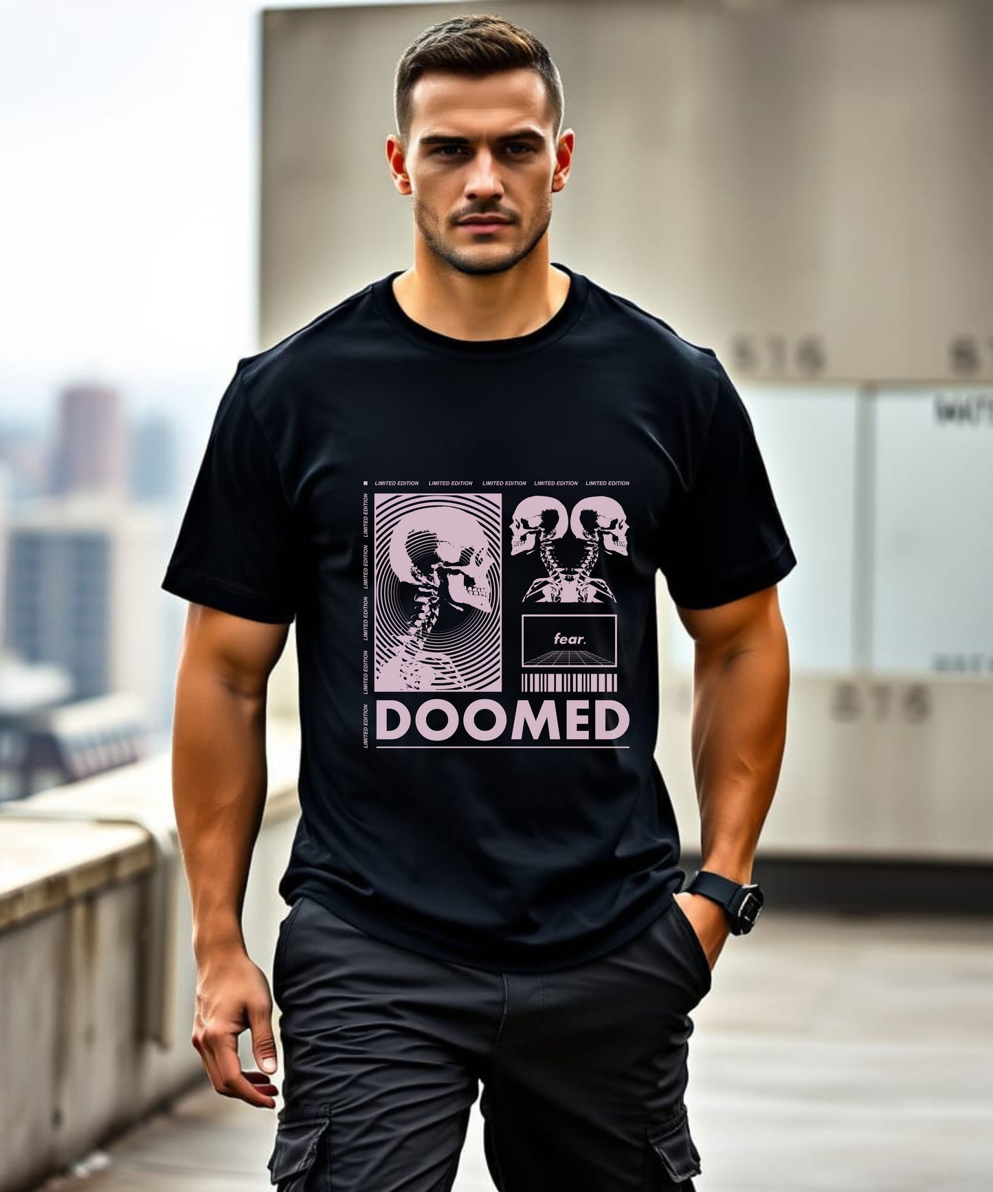 DOOMED - Oversized Streetwear Unisex T-shirt