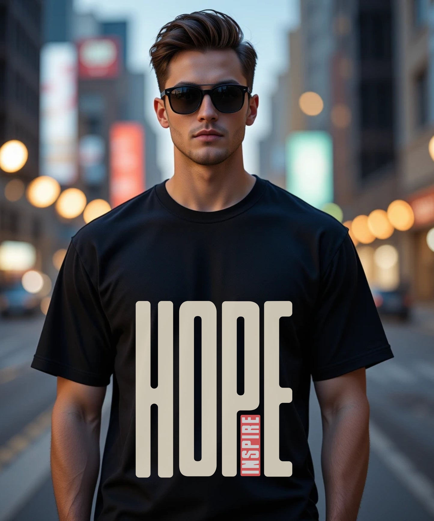 INSPIRE/HOPE – Oversized Typographic Unisex T-Shirt