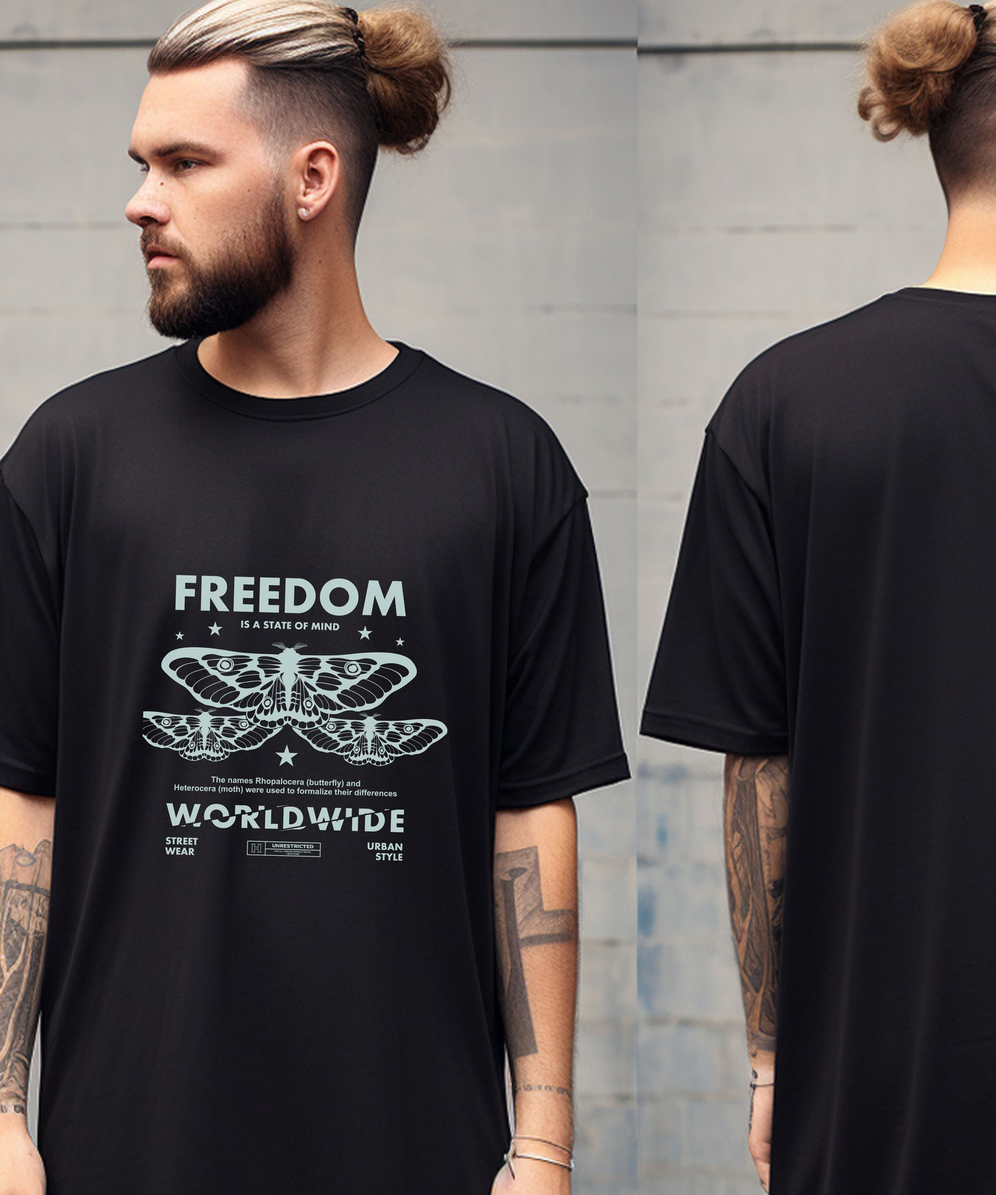 FREEDOM WORLDWIDE - Oversized Unisex Streetwear Tshirt