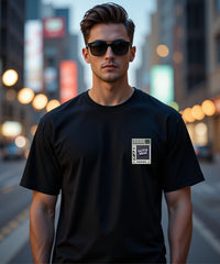 HUMAN BARCODE - Oversized Backprint Tshirt