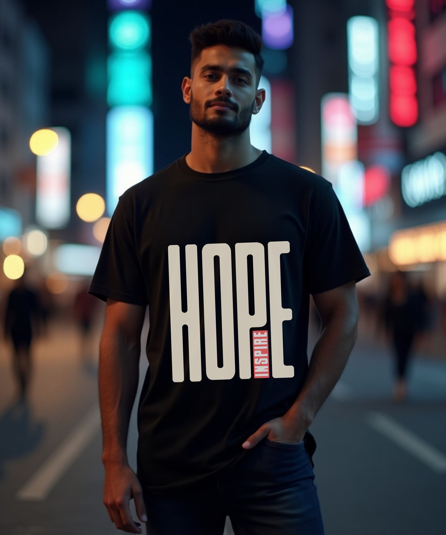 INSPIRE/HOPE – Oversized Typographic Unisex T-Shirt
