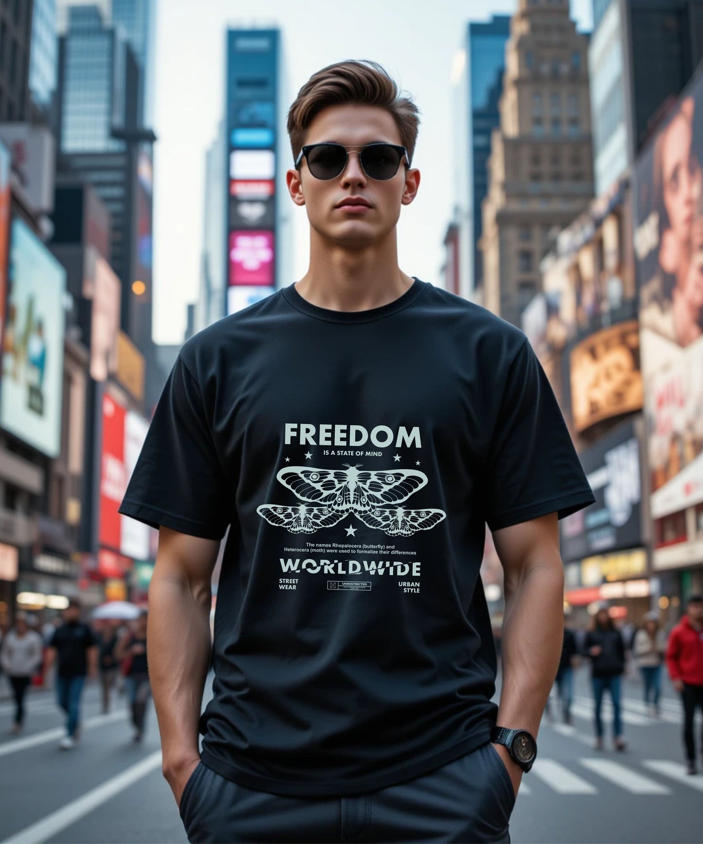 FREEDOM WORLDWIDE - Oversized Unisex Streetwear Tshirt