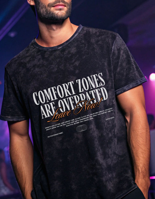 OVERRATED COMFORT - Acid Washed Oversized T-shirt