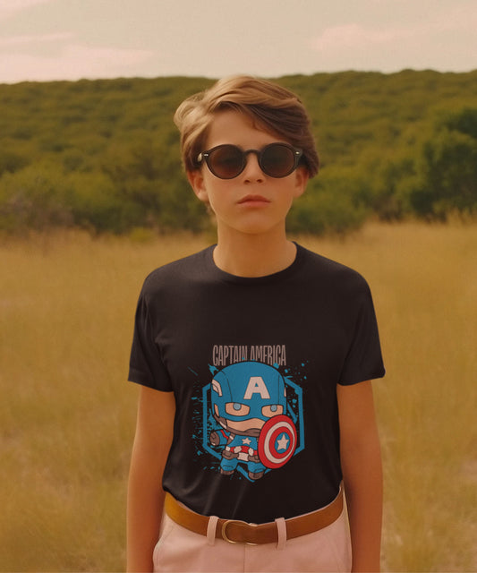 CAP'N AMERICA - Boy's Crew Neck T-Shirt