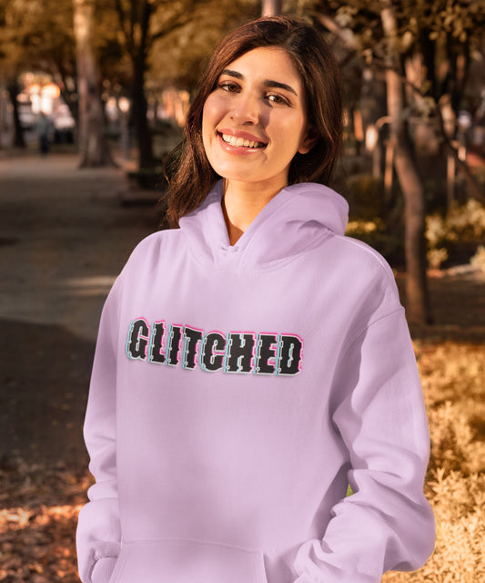 GLITCHED BLOCK - Unisex Oversized Hoodie (Puff Print)