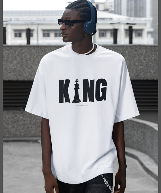 KING - Unisex Oversized Classic T-Shirt (Puff Print)