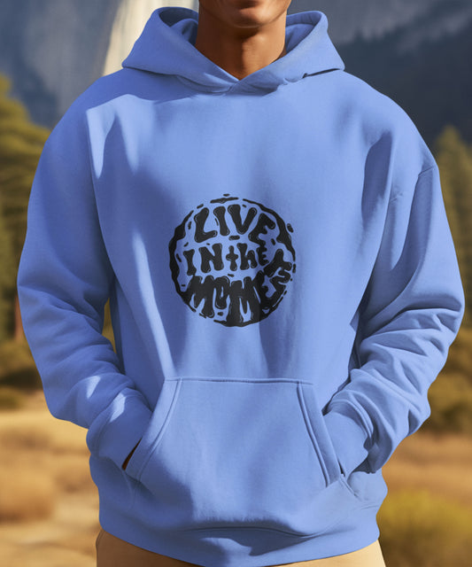 LIVE IN MOMENT - Unisex Oversized Hoodie (Puff Print)