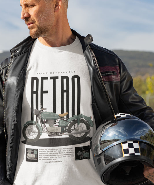 RETRO MOTORCYCLE - Regular Fit Classic Crew T-shirt