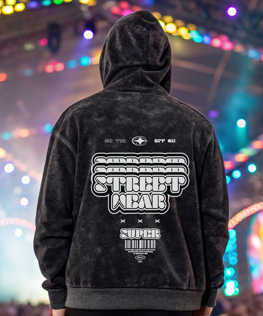 STREETWEAR SUPER - Acid Washed Oversized Hoodie