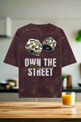 OWN THE STREET - Acid Washed Oversized T-shirt