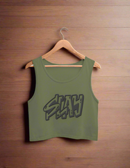SLAY - Crop Tank (Puff Print)