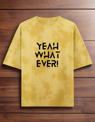 WHATEVER - Unisex Tie Dye Oversized T-Shirt (Puff Print)