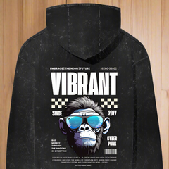 VIBRANT MONKEY | Acid Washed Oversized Hoodie