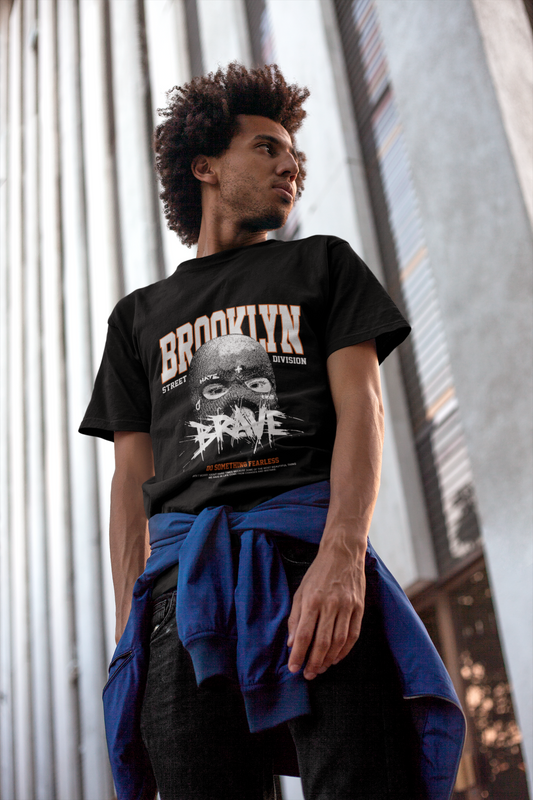 BROOKLYNN BRAVE - Oversized Unisex Streetwear Tshirt