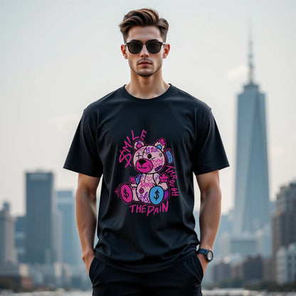 SMILE THROUGH TEDDY - Oversized Uisex T-shirt