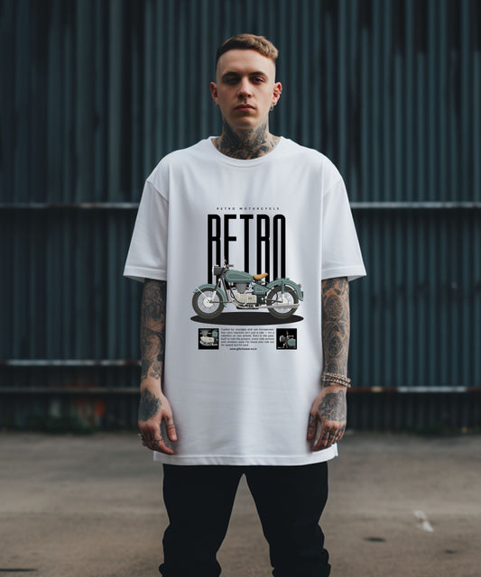RETRO MOTORCYCLE - Oversized Standard T-shirt