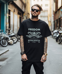 FREEDOM WORLDWIDE - Oversized Unisex Streetwear Tshirt
