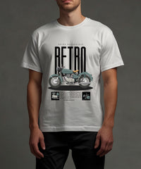 RETRO MOTORCYCLE - Regular Fit Classic Crew T-shirt
