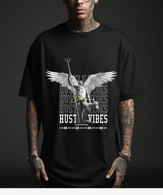 HUSTLE VIBES - Oversized Streetwear Unisex Tshirt