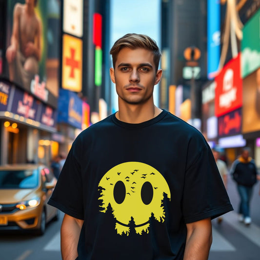Forest Smiley – Oversized Unisex Tshirt