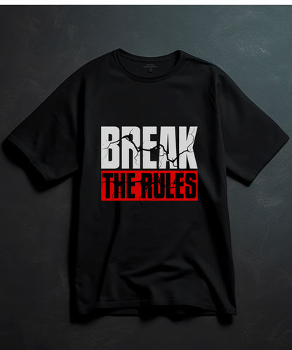 BREAK THE RULES – Oversized Typographic Unisex Tshirt