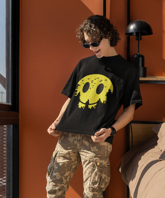 Forest Smiley – Oversized Unisex Tshirt