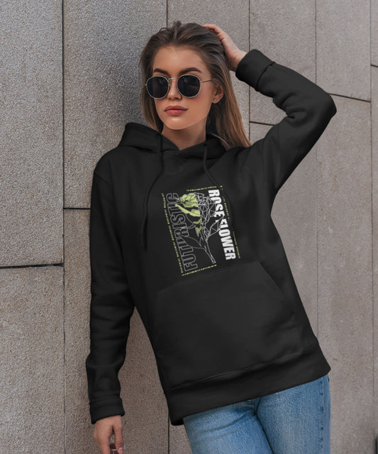 FUTURISTIC ROSE - Womens Hoodie