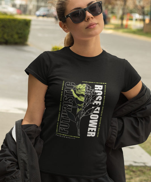 FUTURISTIC ROSE - Womens Regular Tshirt