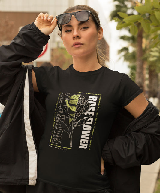 FUTURISTIC ROSE - Womens Regular Tshirt