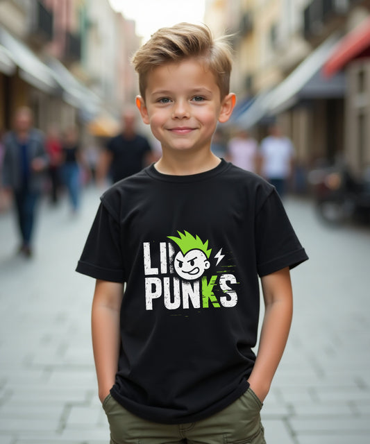 LIL PUNK - Boy's Crew Neck Signature T-Shirt
