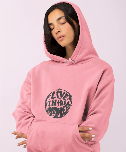LIVE IN MOMENT - Unisex Oversized Hoodie (Puff Print)