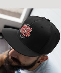 NEVER GIVE UP - Snapback Cap (Embroidered)