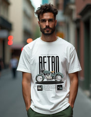 RETRO MOTORCYCLE - Regular Fit Classic Crew T-shirt