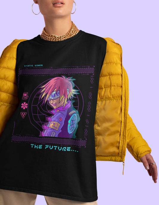 STATIC VIBES - Unisex Oversized T-Shirt (Glow-in-Dark)