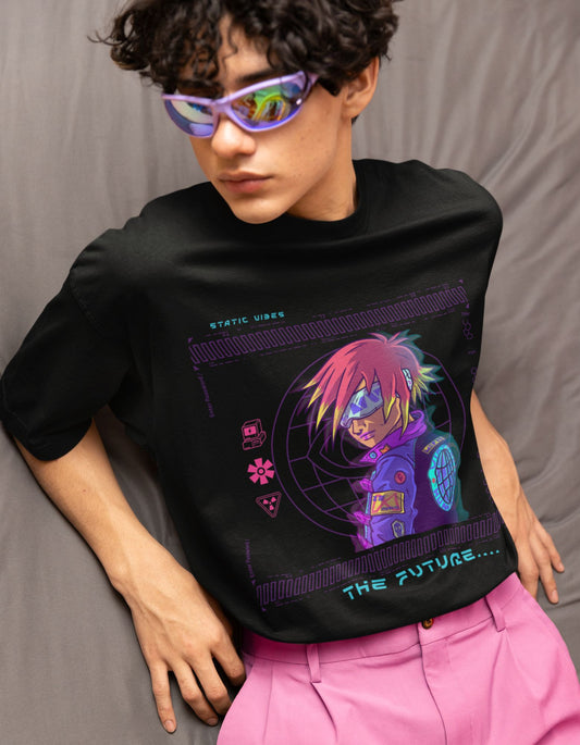 STATIC VIBES - Unisex Oversized T-Shirt (Glow-in-Dark)
