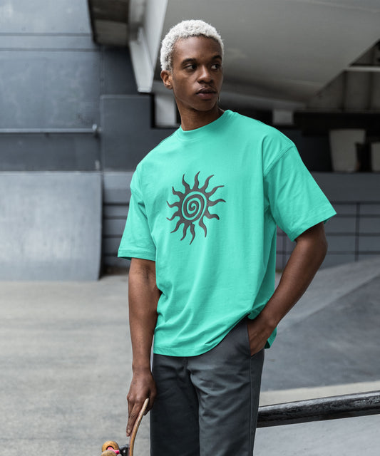 THE SUN - Unisex Oversized Classic T-Shirt (Puff Print)