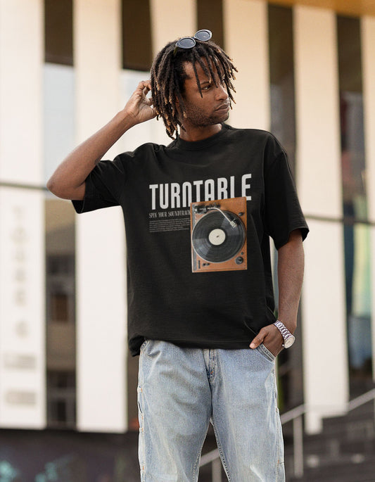TURNTABLE - Unisex Terry Oversized Tee
