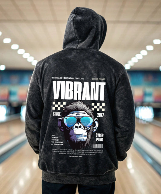 VIBRANT MONKEY | Acid Washed Oversized Hoodie