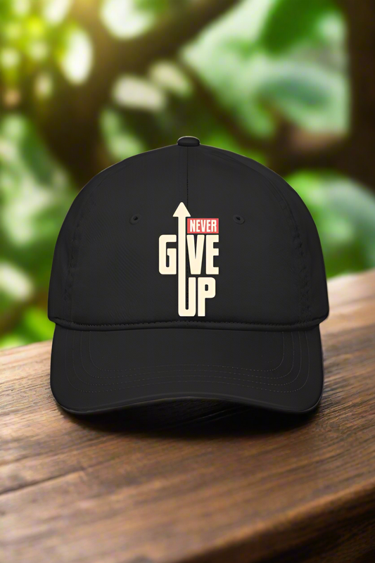 NEVER GIVE UP – Baseball Cap (Embroidered)