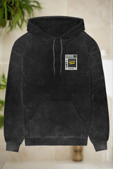 HUMAN BARCODE - Oversized Acid Washed Hoodie