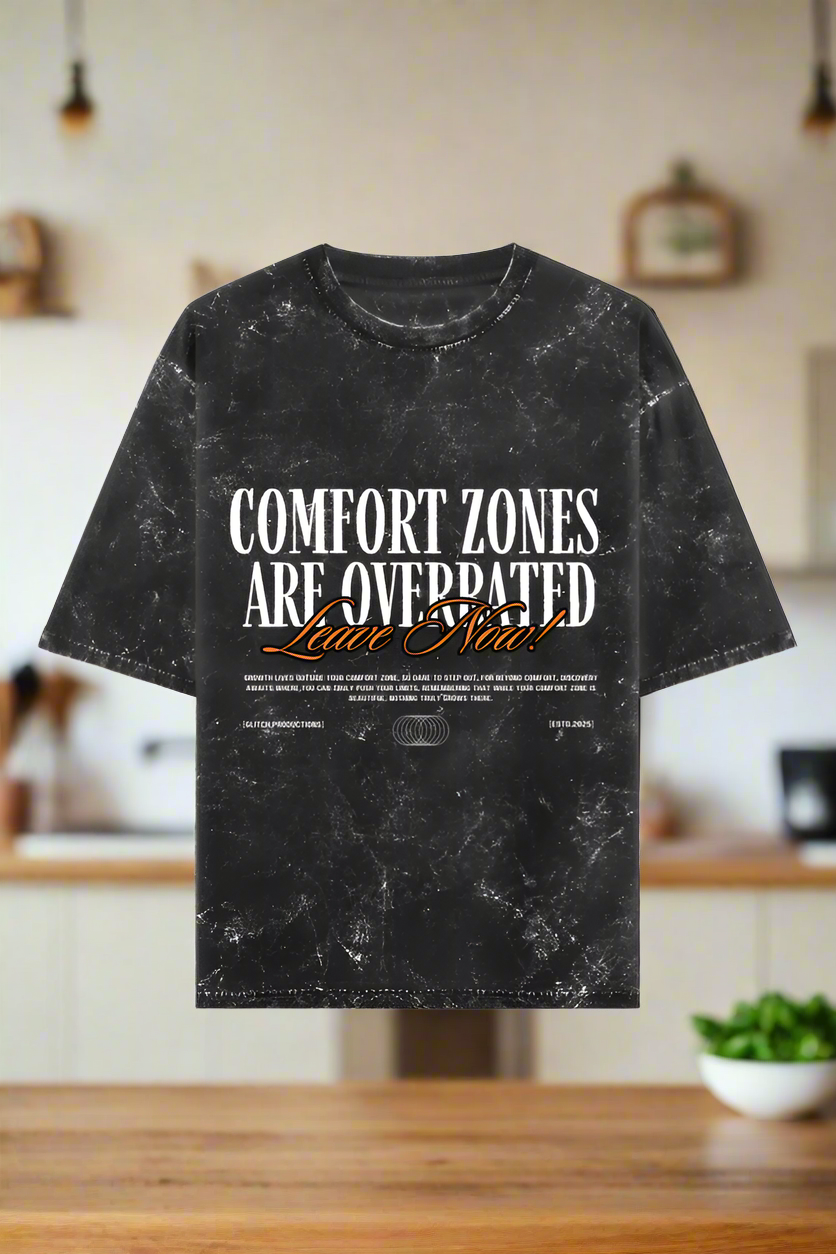 OVERRATED COMFORT - Acid Washed Oversized T-shirt