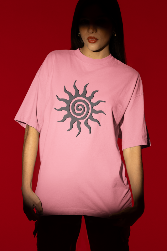 THE SUN - Unisex Oversized Classic T-Shirt (Puff Print)